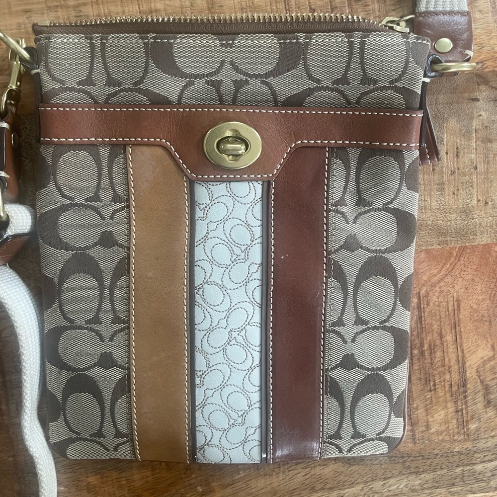Coach Tan  Crossbody Bag (Authentic)